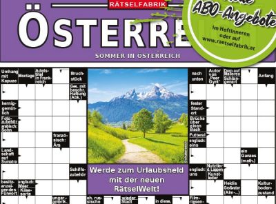 Neue Ausgaben von Rätselküche Österreich und Rätselwelt Österreich