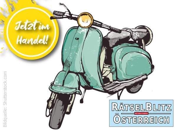 Rätselblitz Österreich mit dem Thema Vespa jetzt im Handel