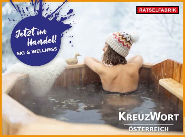 Kreuzwort über das Thema Ski und Wellness